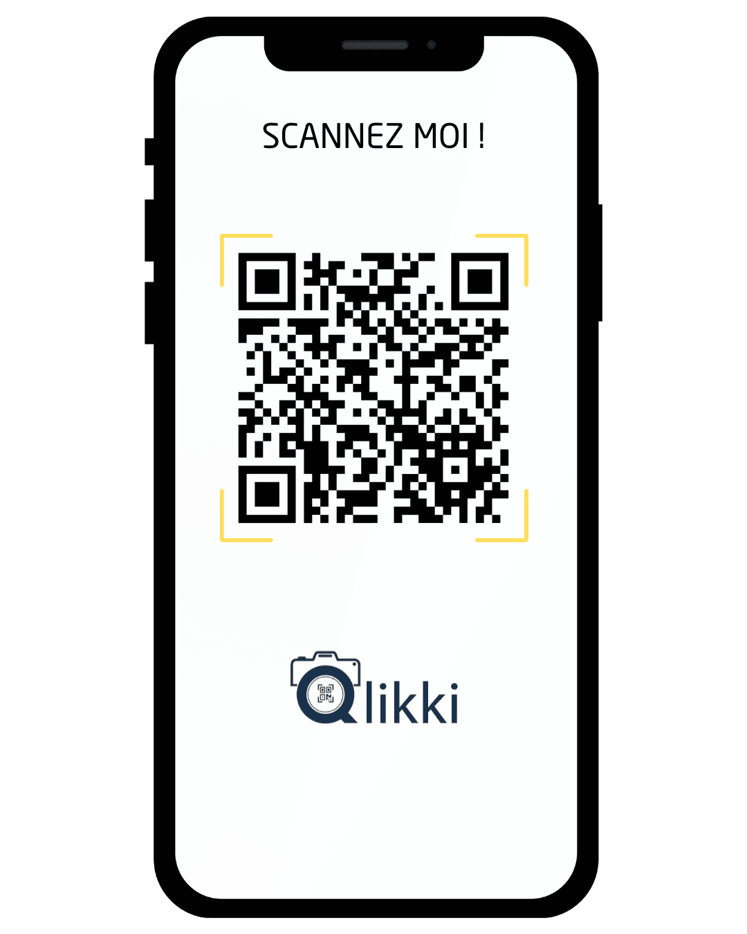 QR code sur mobile - Interface de partage