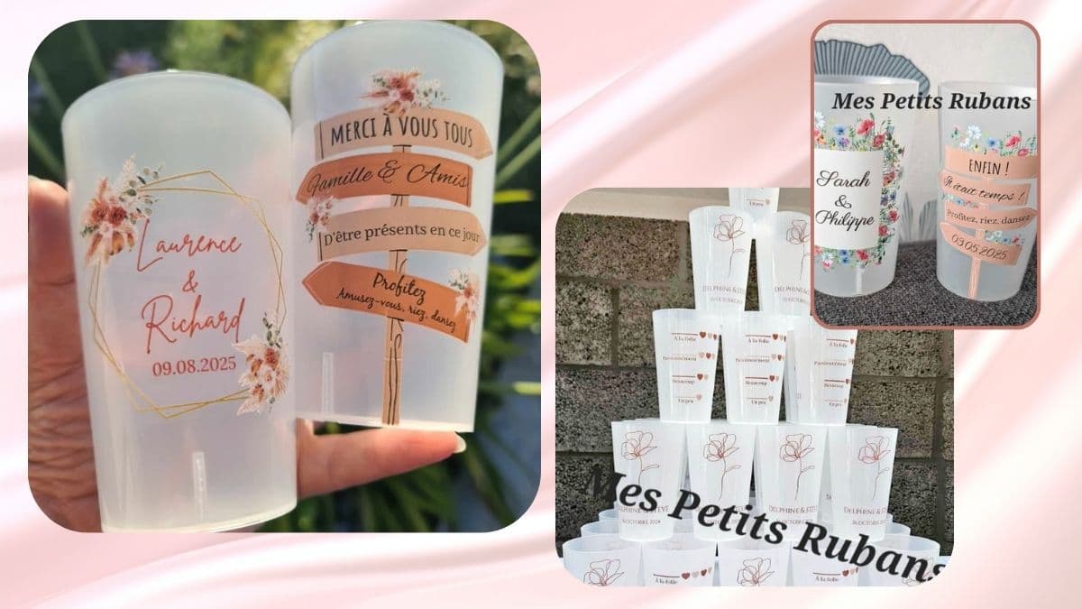 Bien choisir ses gobelets de mariage personnalisés - Conseils Qlikki pour organiser votre événement