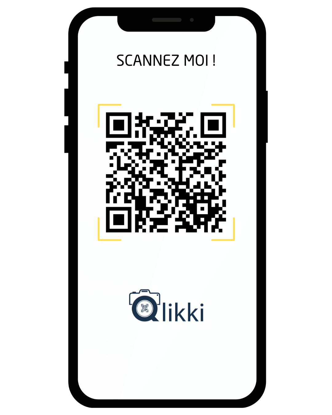 QR code sur mobile - Interface de partage